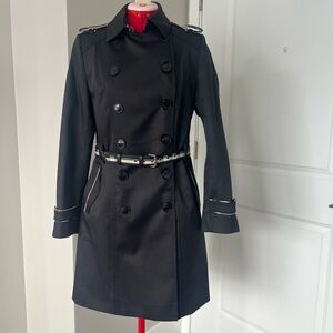 Burberry Black Double-Breasted Trench Coat